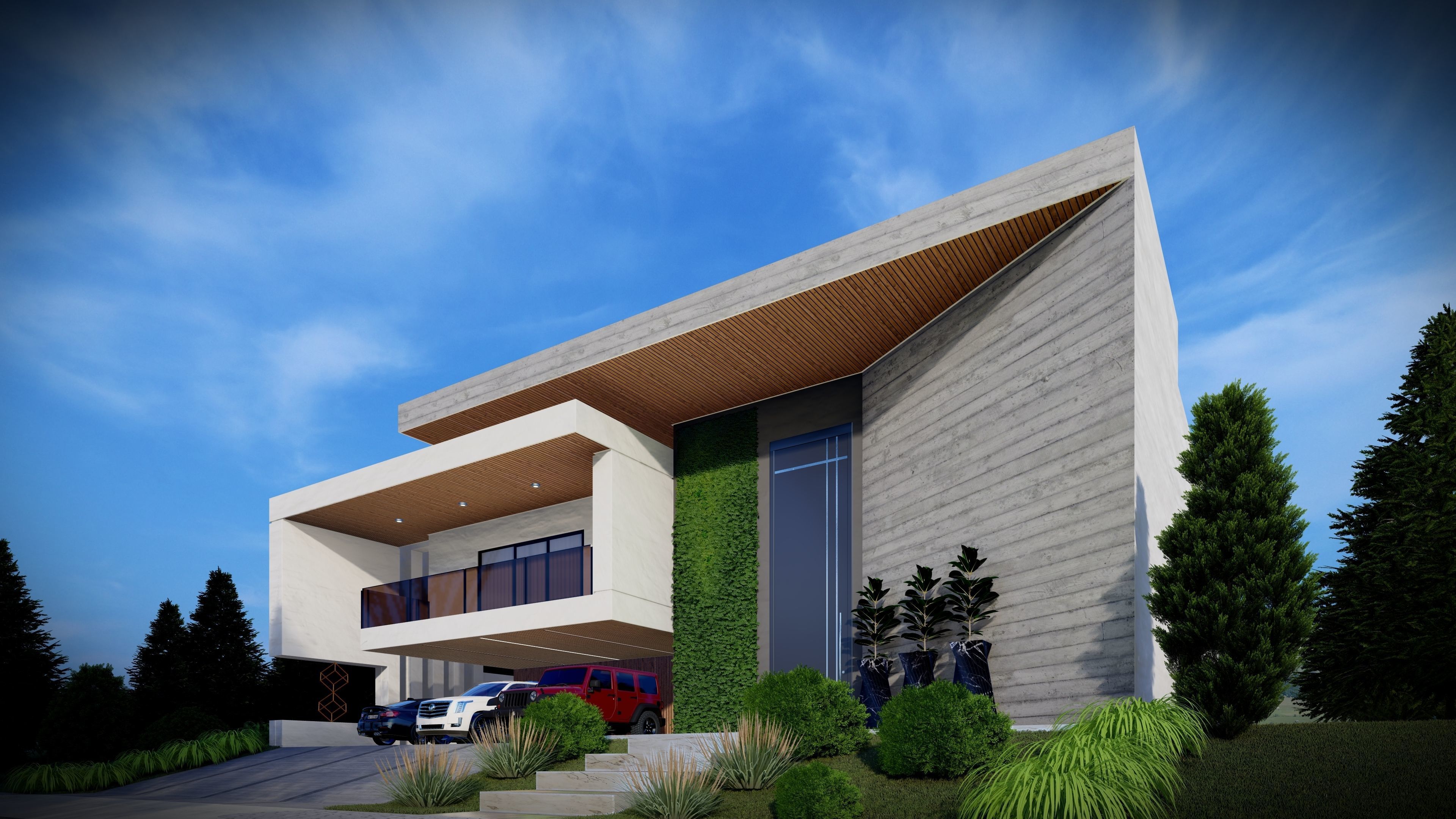 CASA ESTILO VAO LIVRE 3D model_2