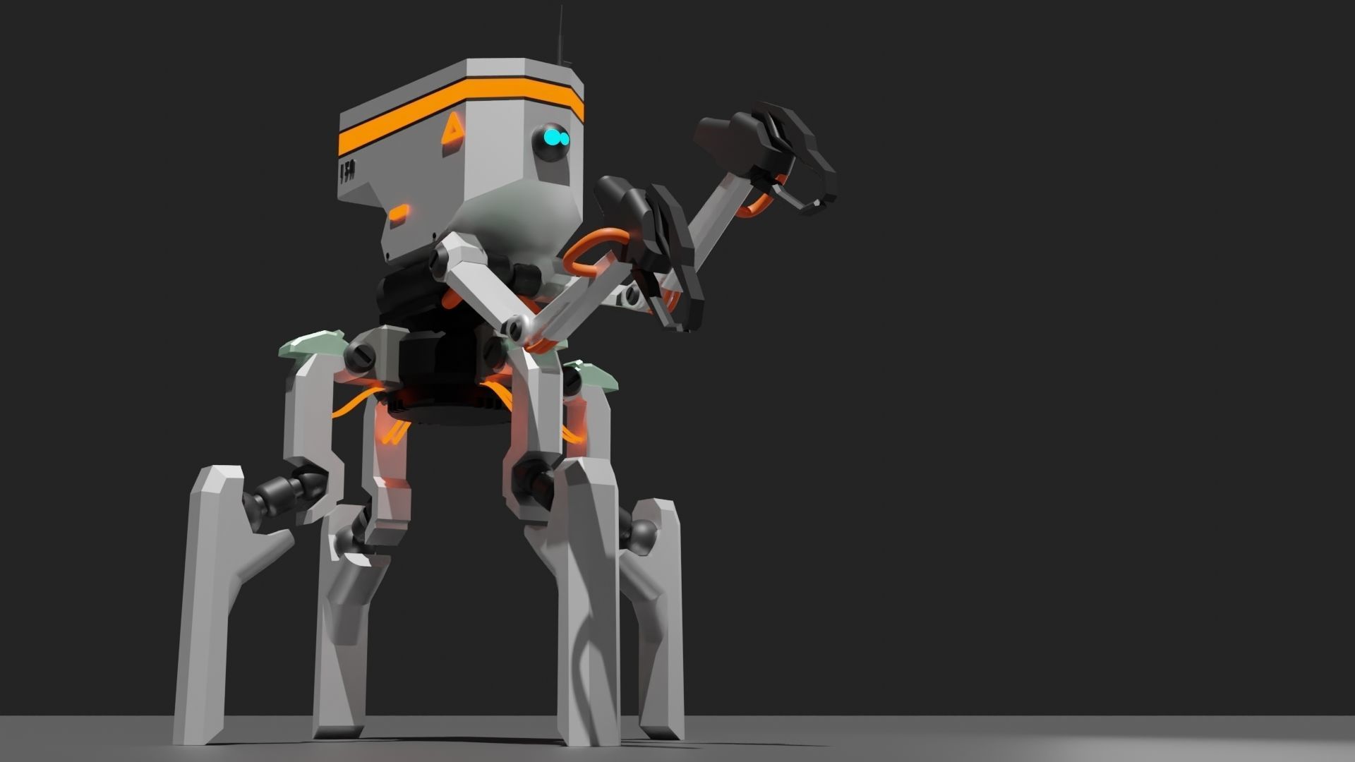 Four legs robot 3D model_18