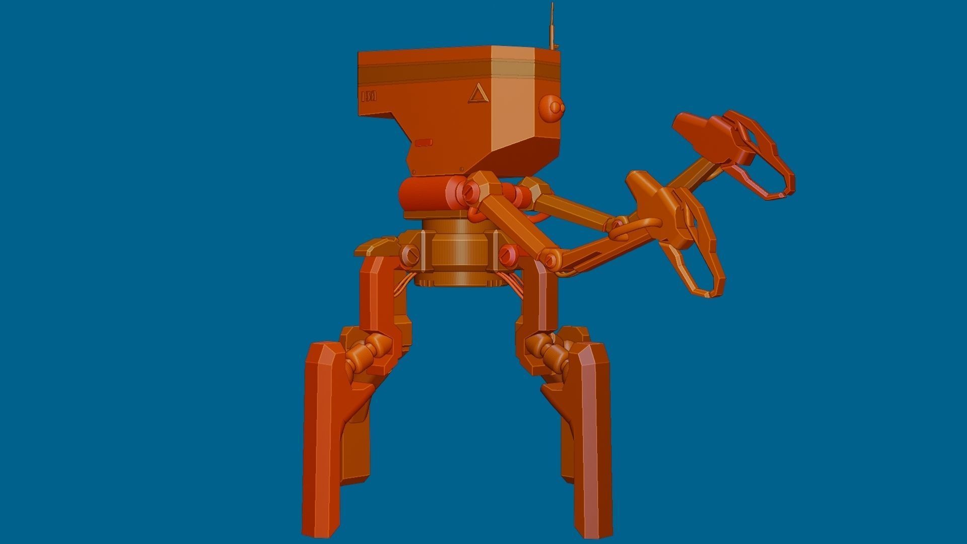 Four legs robot 3D model_34