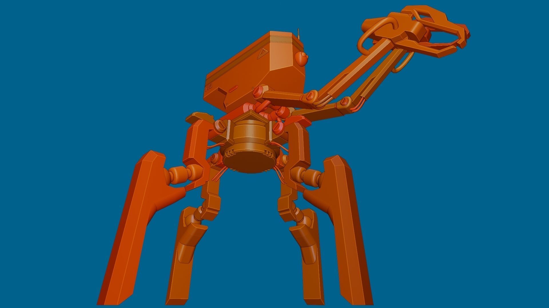 Four legs robot 3D model_3