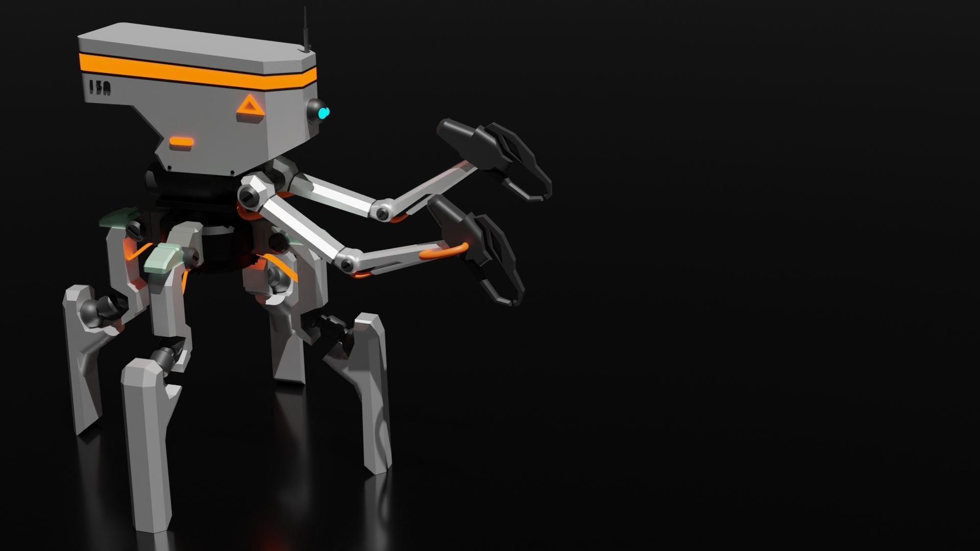 Four legs robot 3D model_39