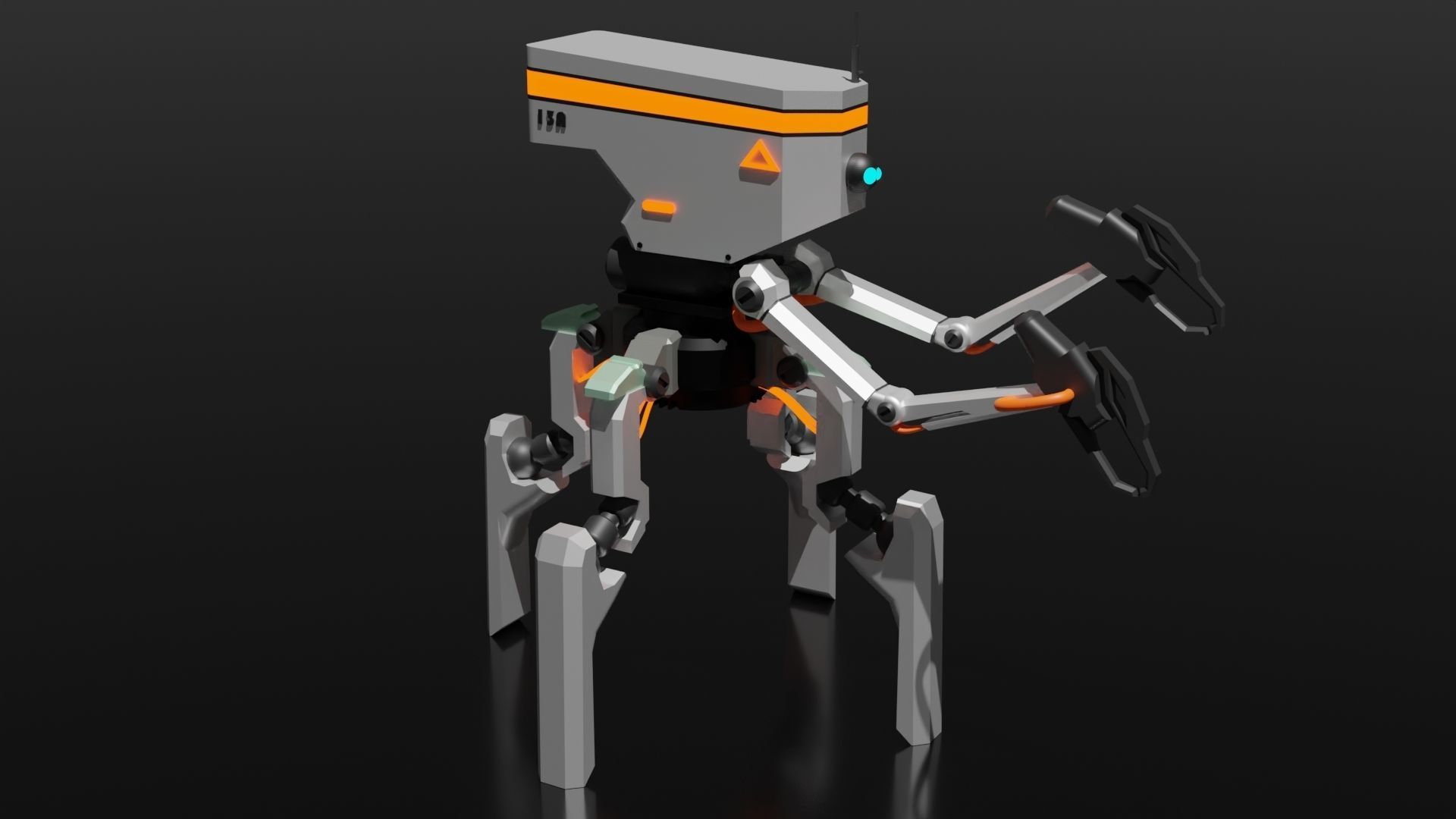 Four legs robot 3D model_13