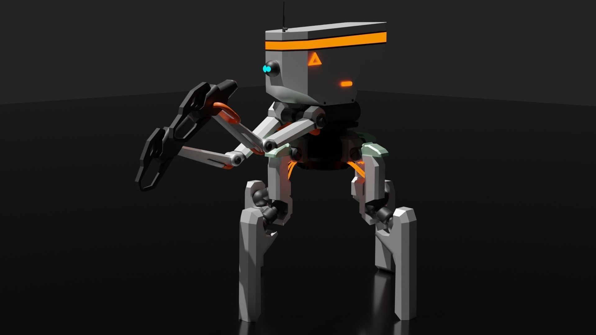 Four legs robot 3D model_17