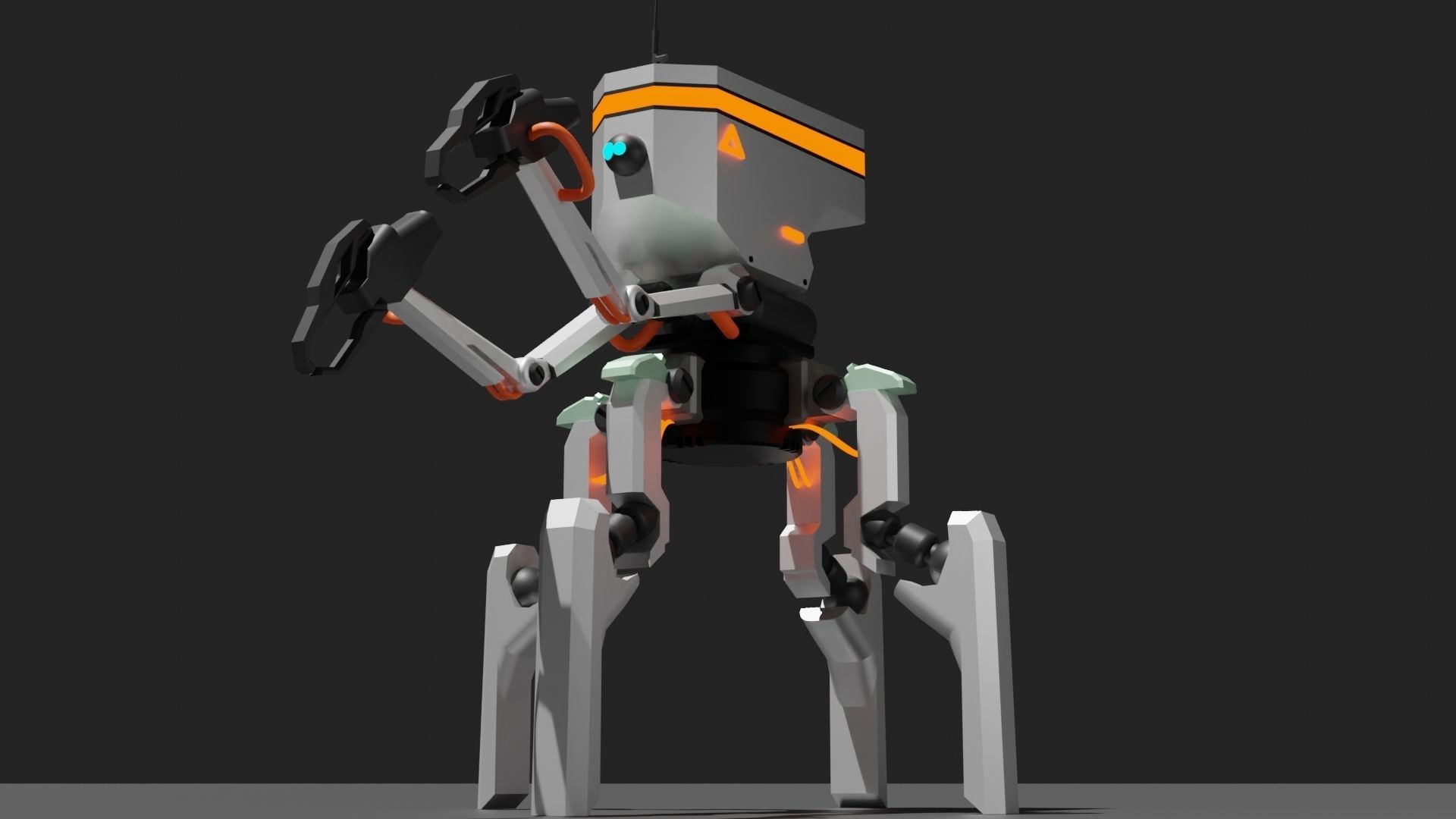 Four legs robot 3D model_16