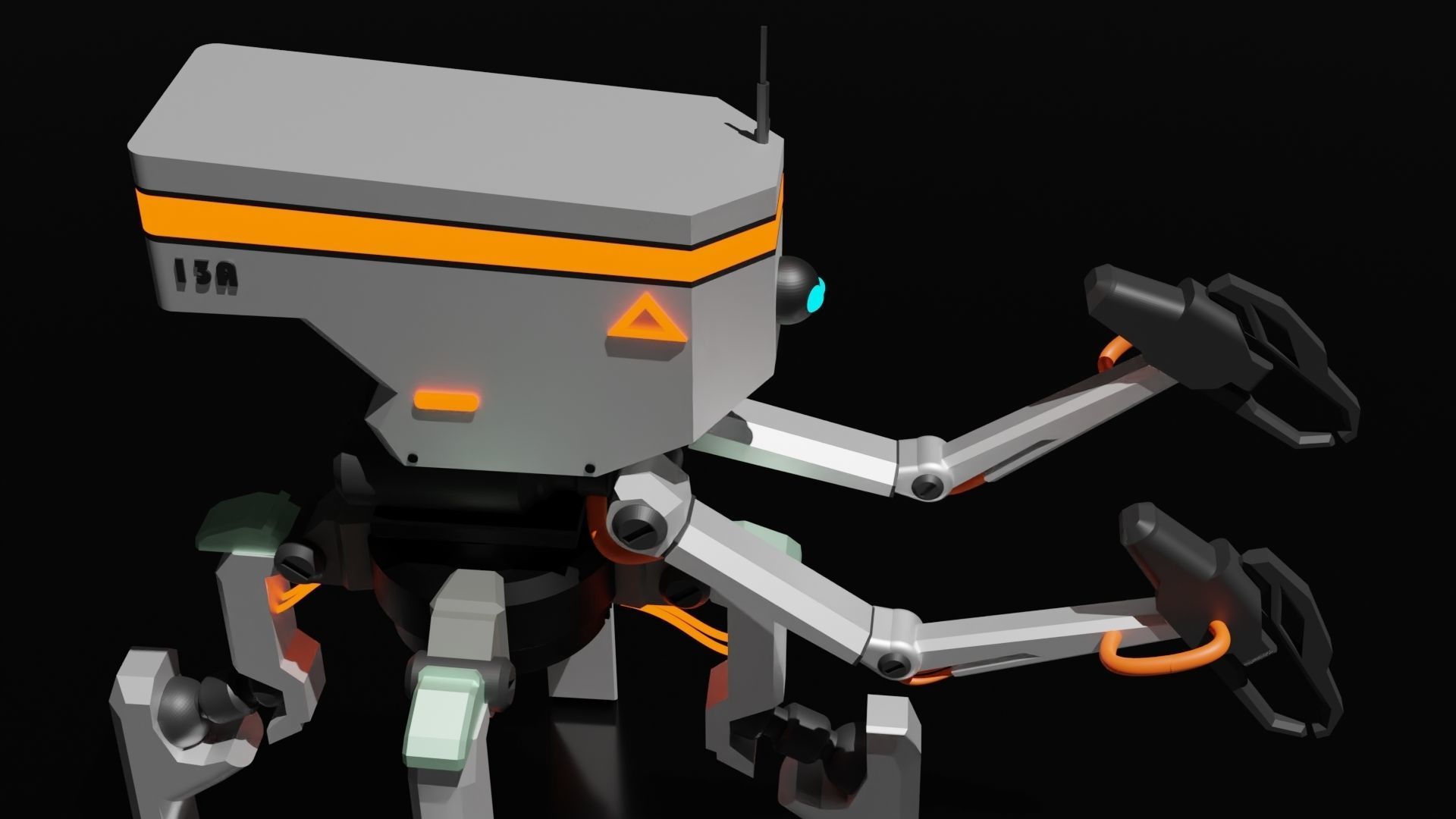 Four legs robot 3D model_38