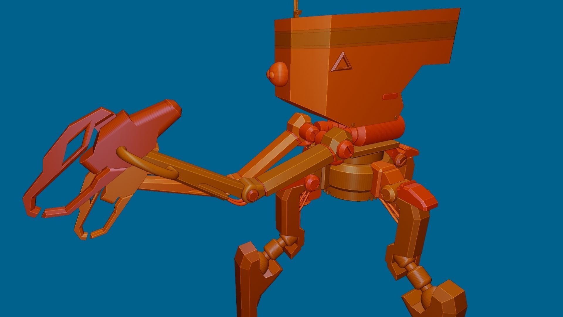 Four legs robot 3D model_35