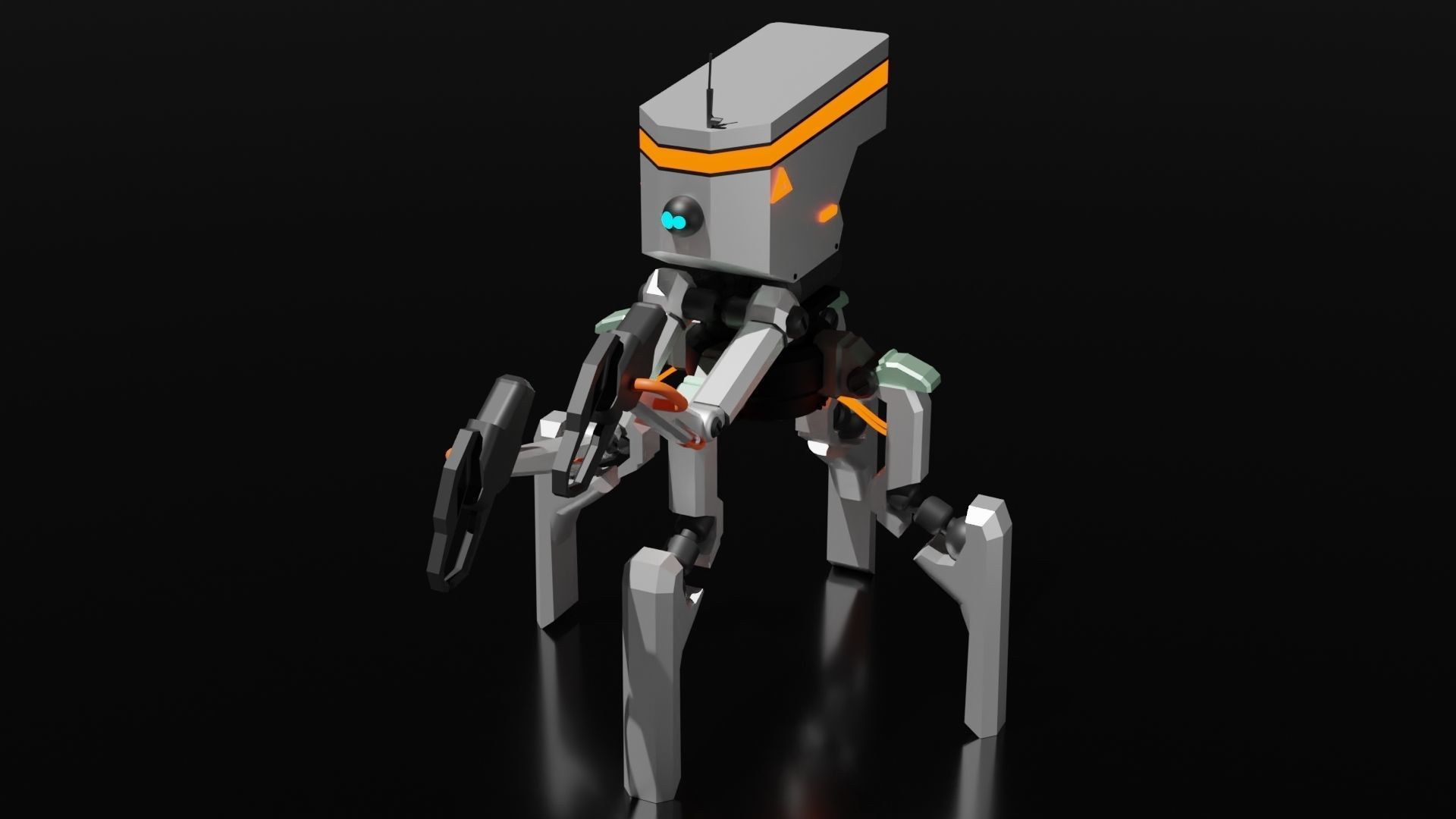 Four legs robot 3D model_42