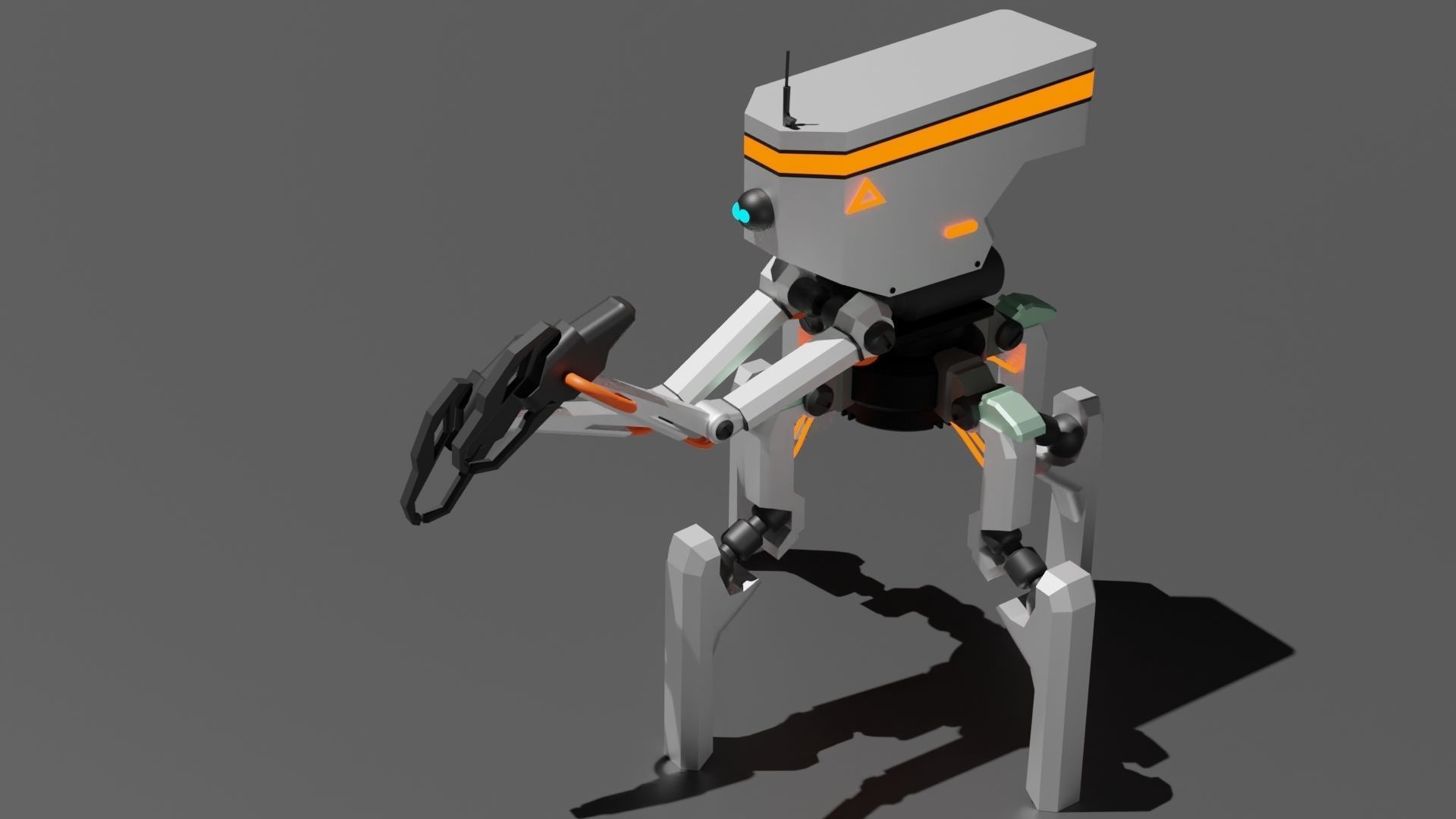 Four legs robot 3D model_11