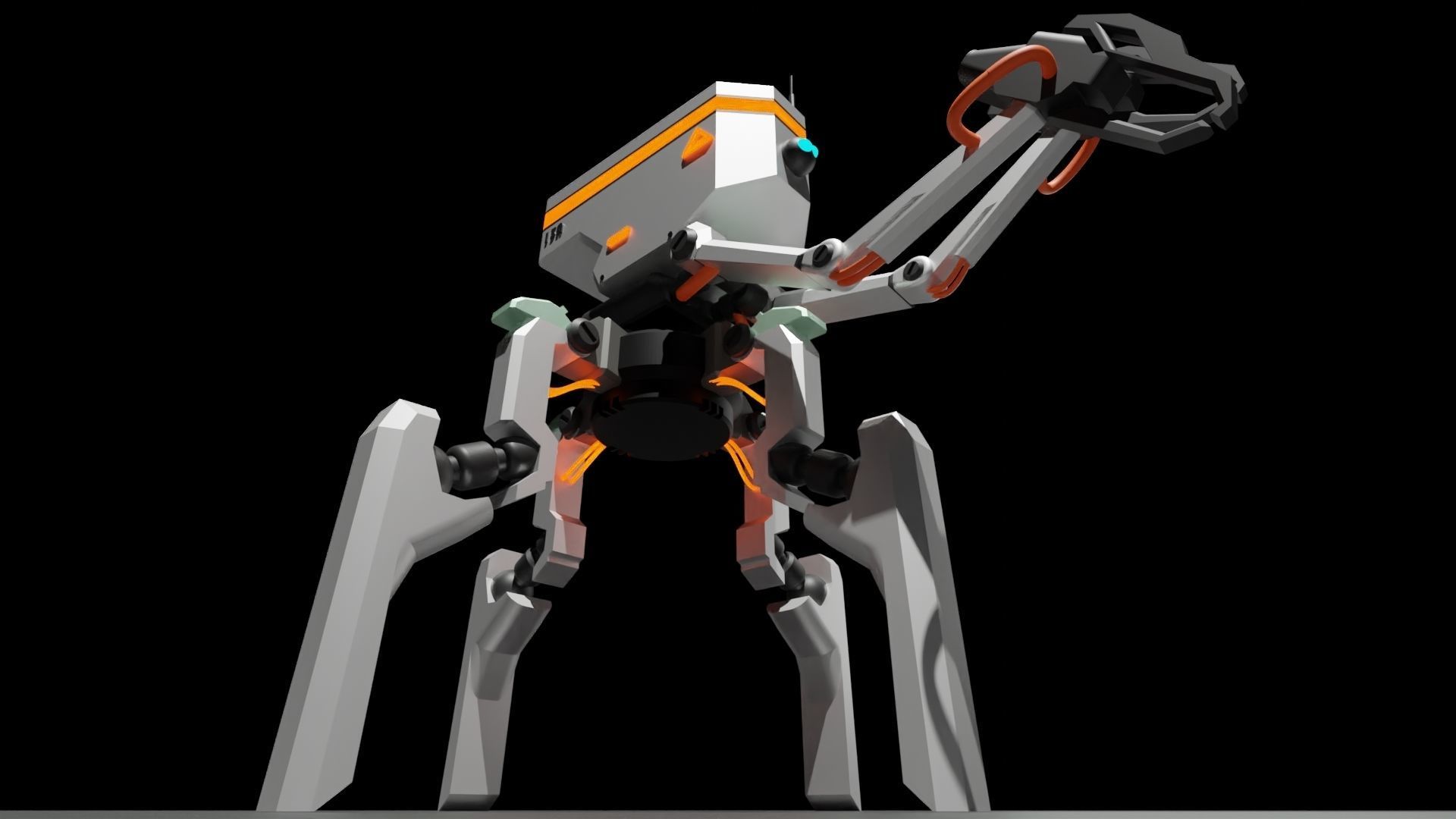 Four legs robot 3D model_2