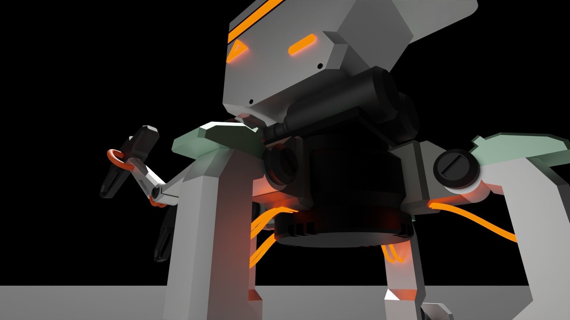 Four legs robot 3D model_6
