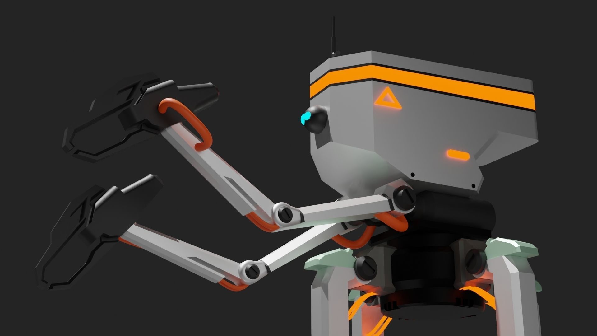 Four legs robot 3D model_9