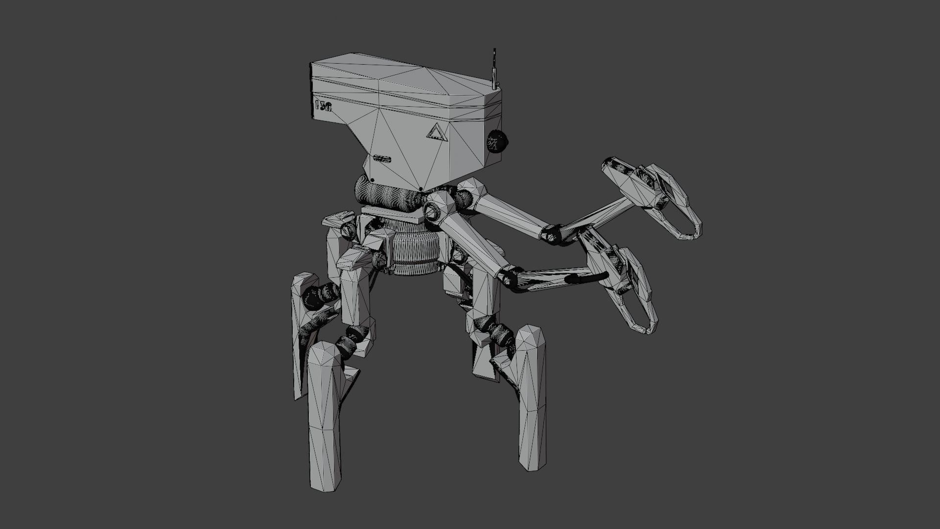 Four legs robot 3D model_29