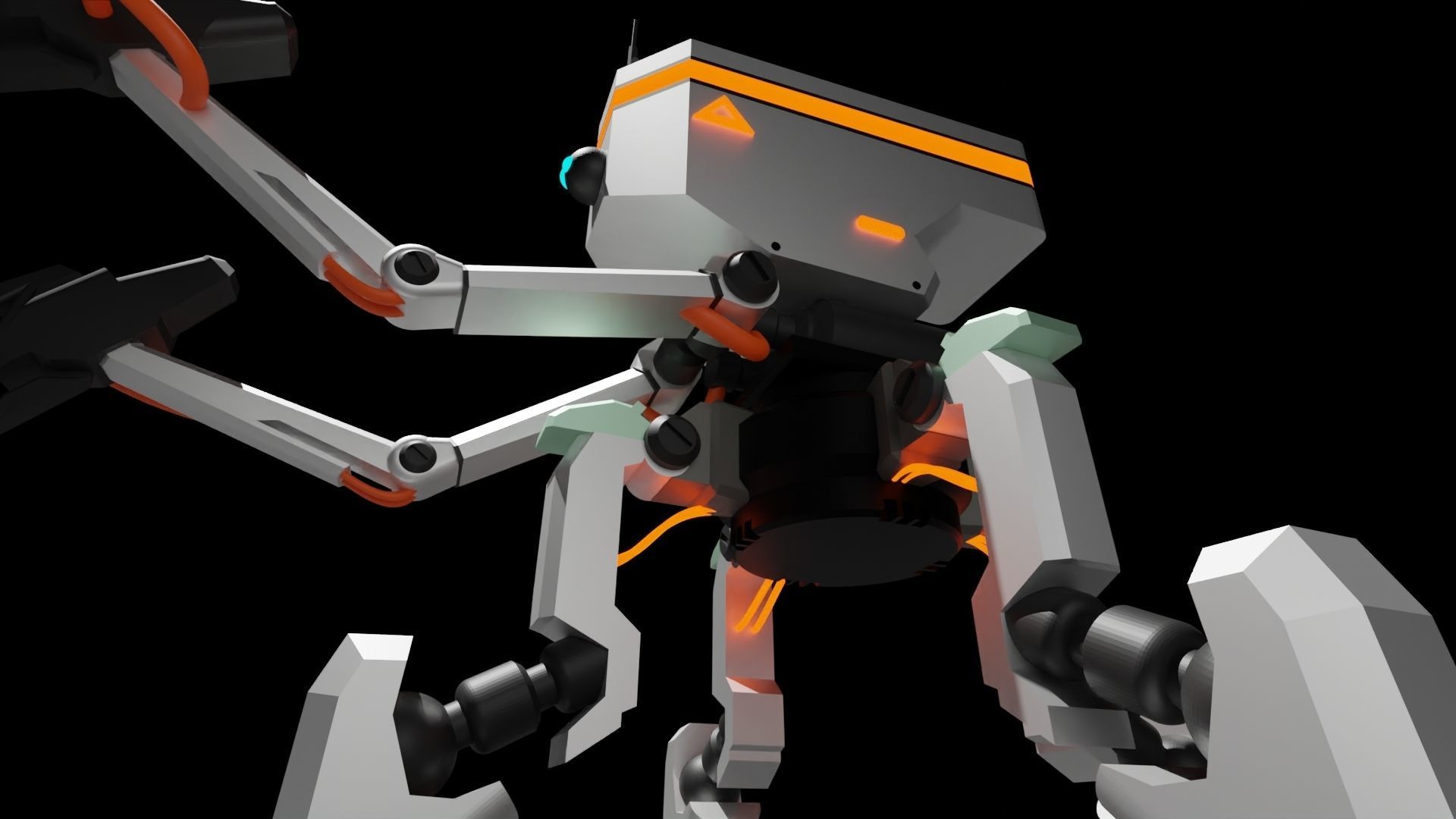 Four legs robot 3D model_4