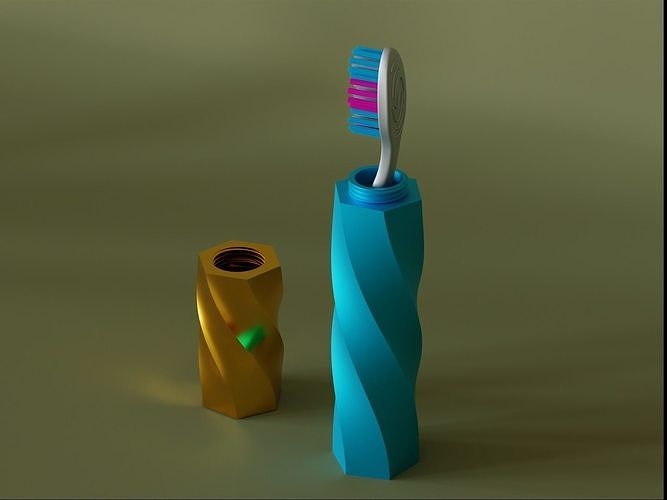 Travel Tooth brush Case 06 3D print model