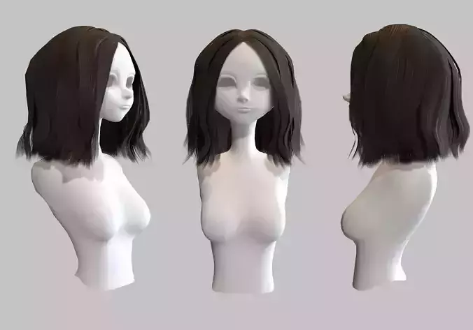 short wavy brown hair