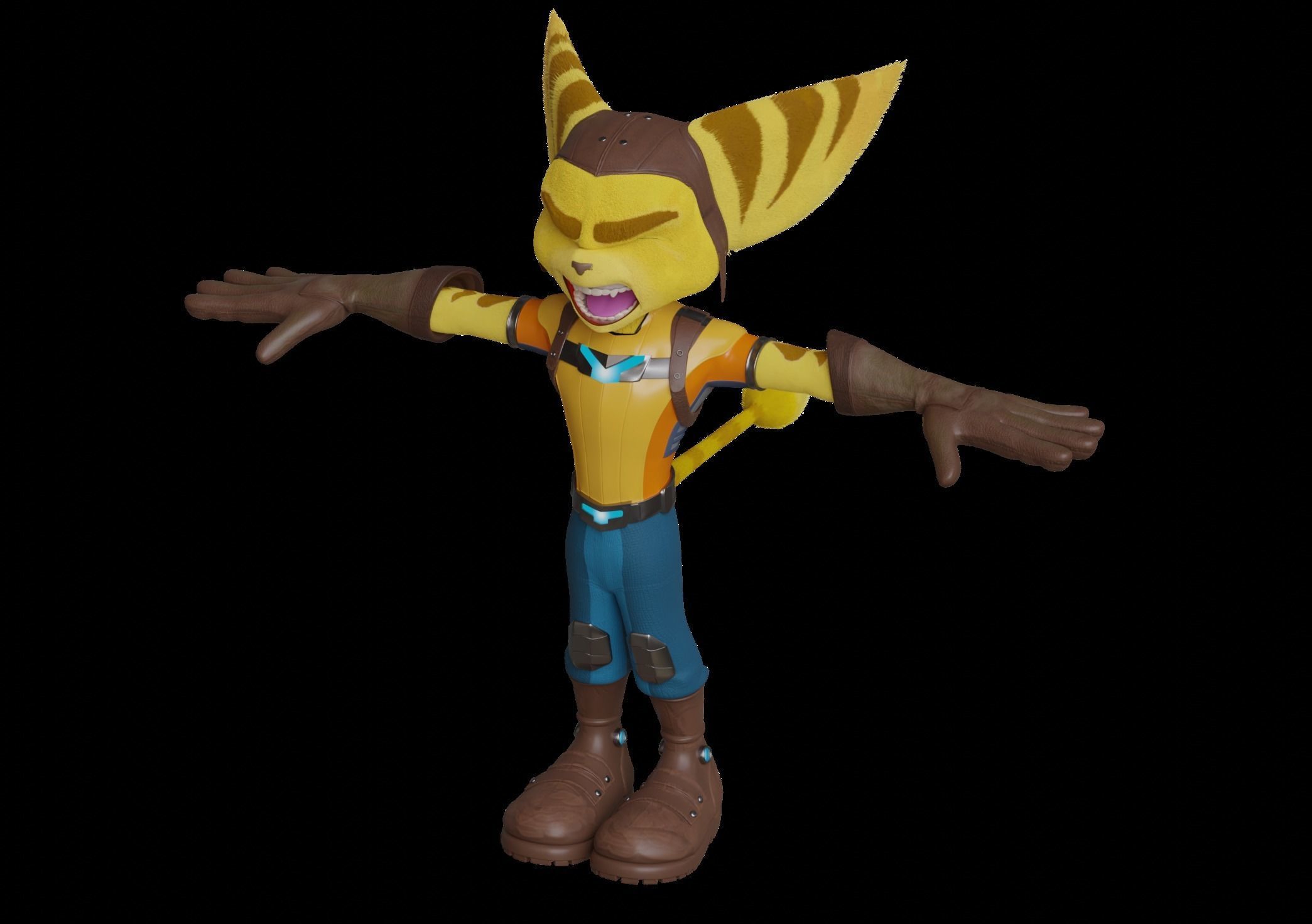 Ratchet Lombax Rift Apart 3D model_12