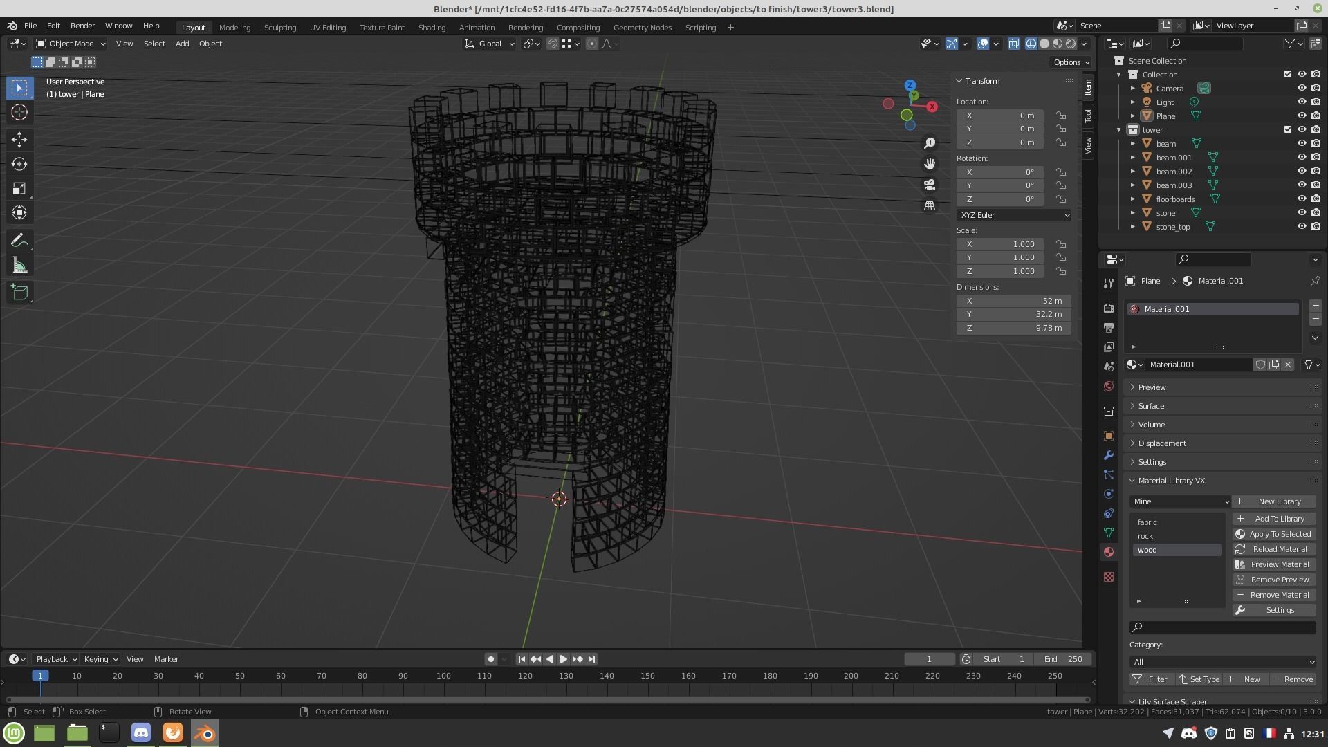 Stone tower 3D model_13