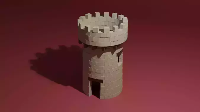 Stone tower 3D model