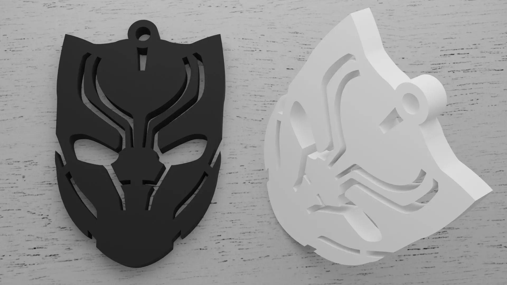 Chaveiro Pantera Negra 3D print model_0