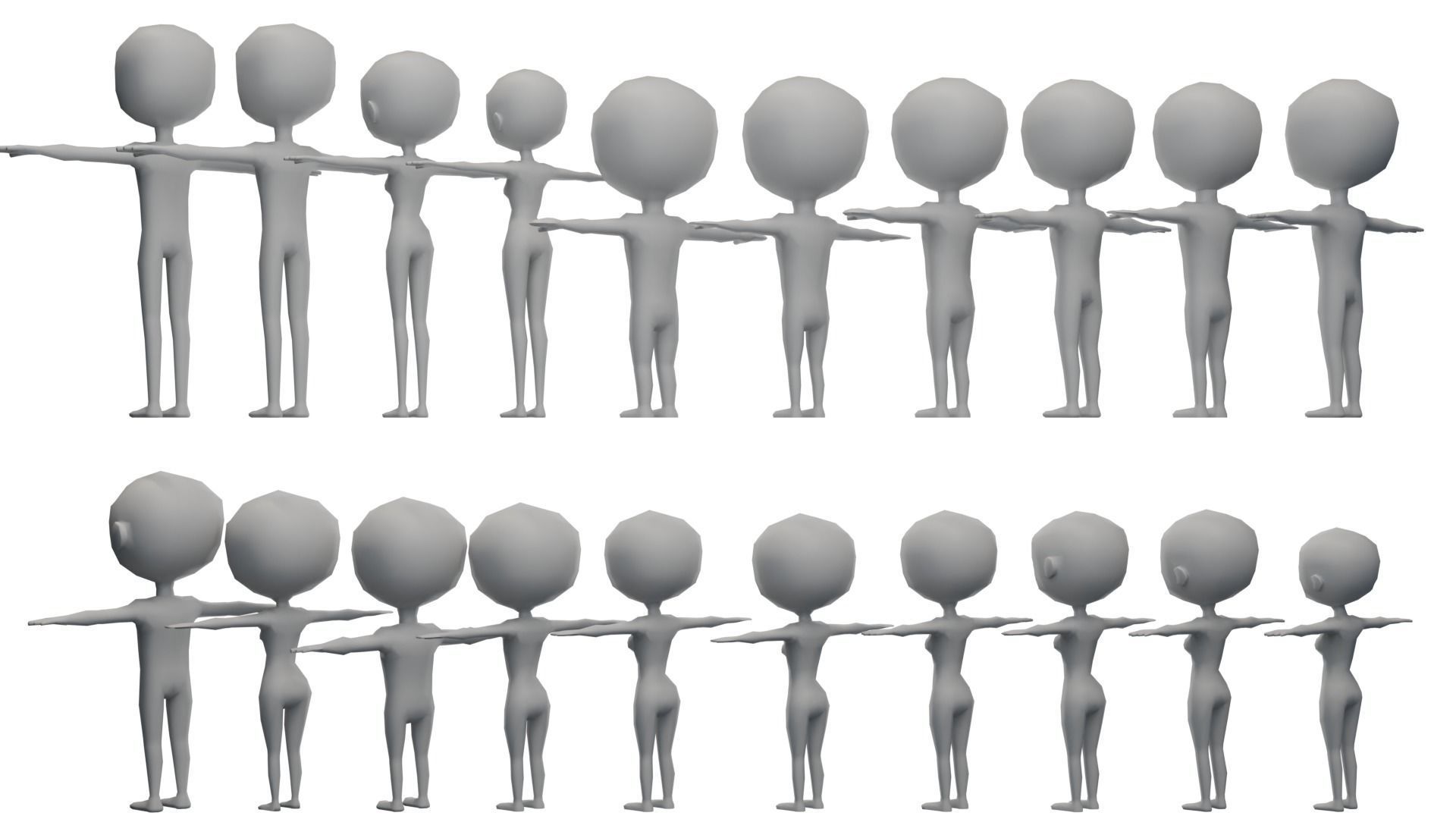 Mini Character  Free 3D model_2