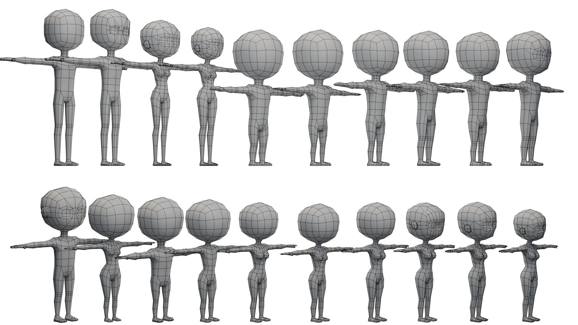 Mini Character  Free 3D model_3