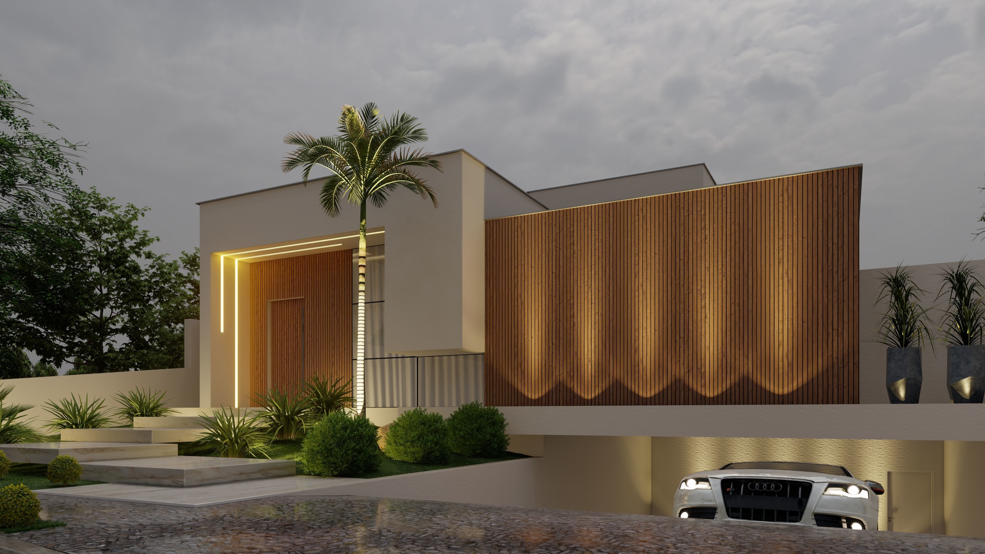 CASA MODERNA TERREA 3D model_1