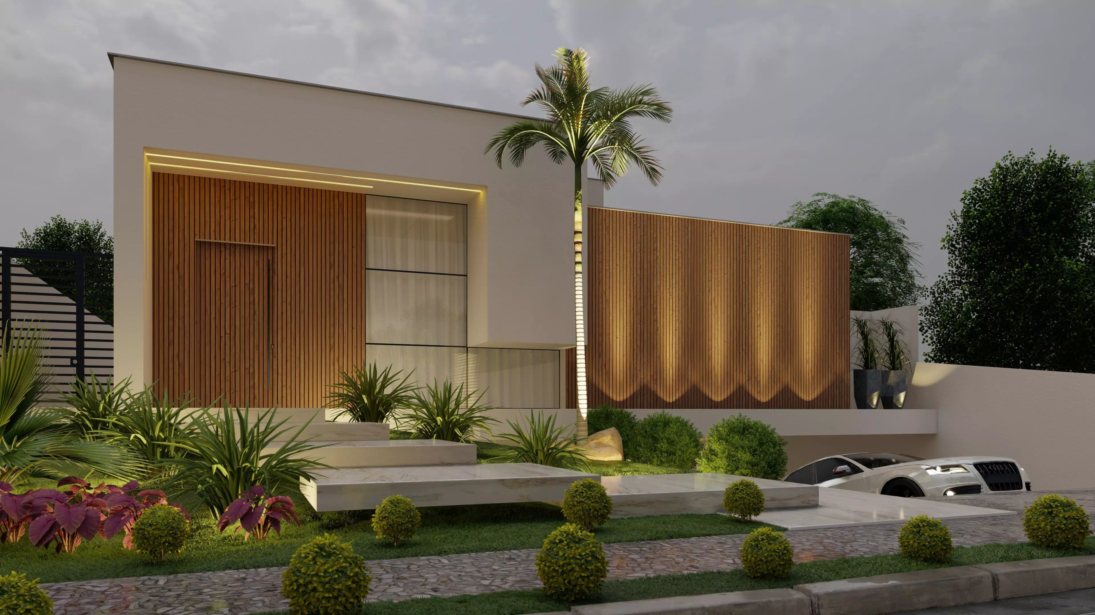 CASA MODERNA TERREA 3D model_0