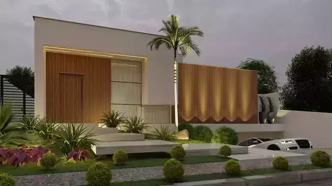 CASA MODERNA TERREA 3D model