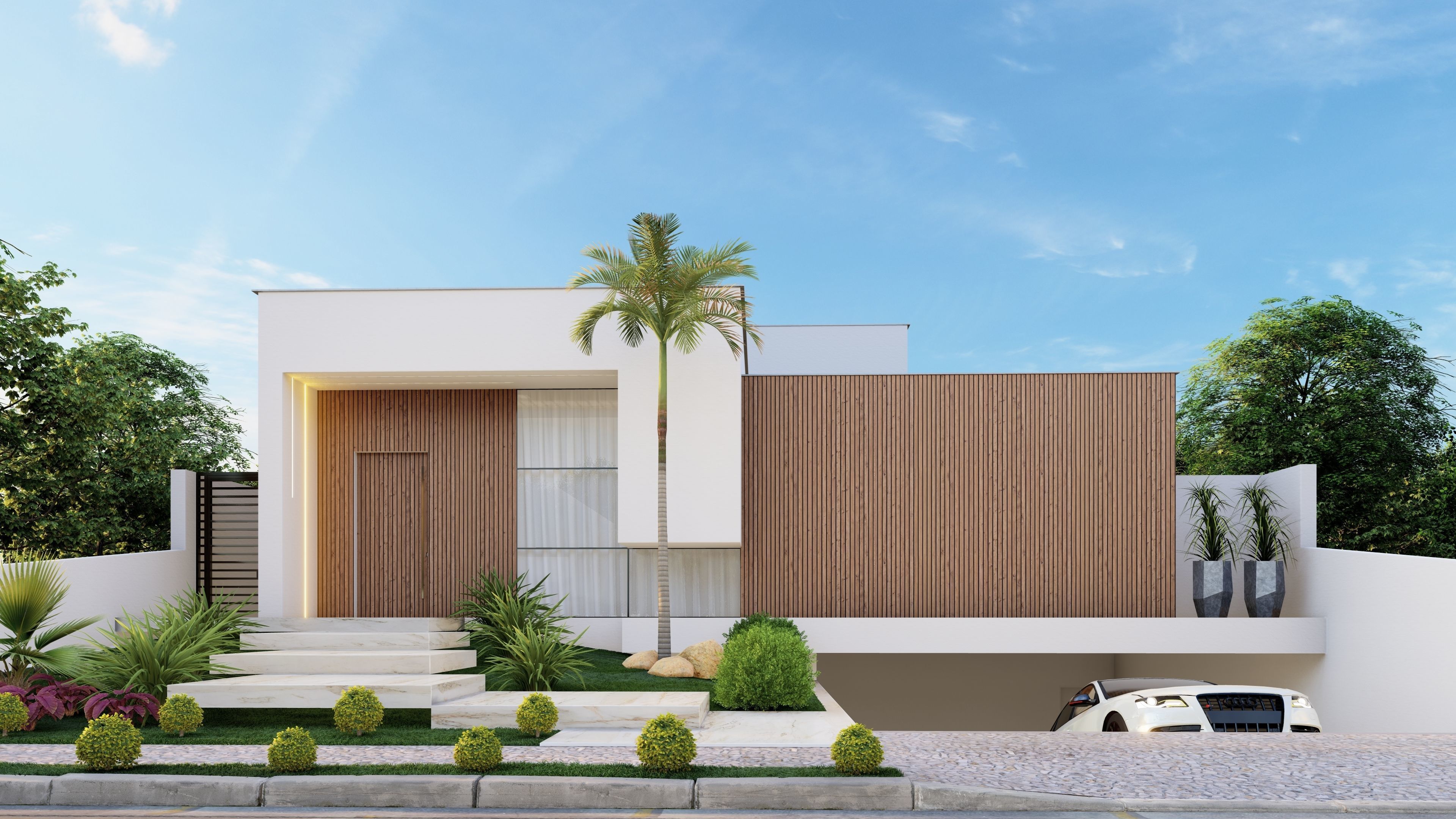 CASA MODERNA TERREA 3D model_4