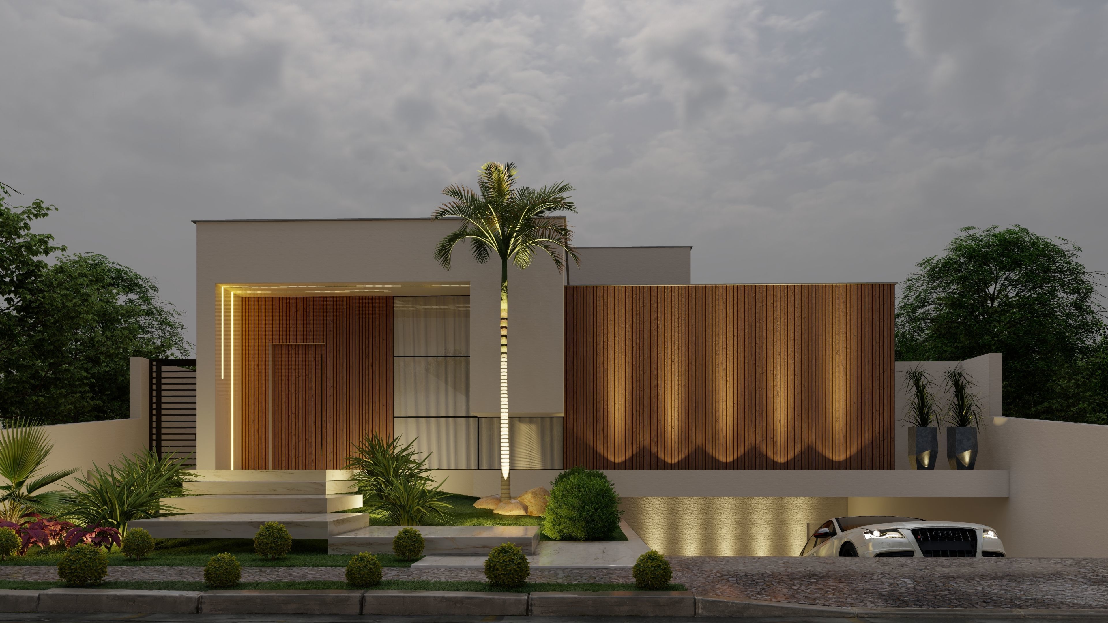 CASA MODERNA TERREA 3D model_2