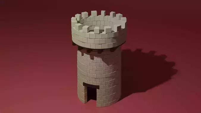 Stone tower 3D model
