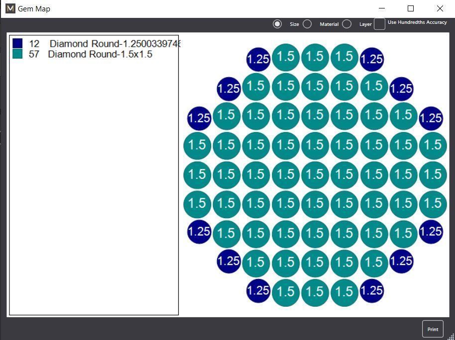 Signet rings set OCTAGON top 3D print model_13