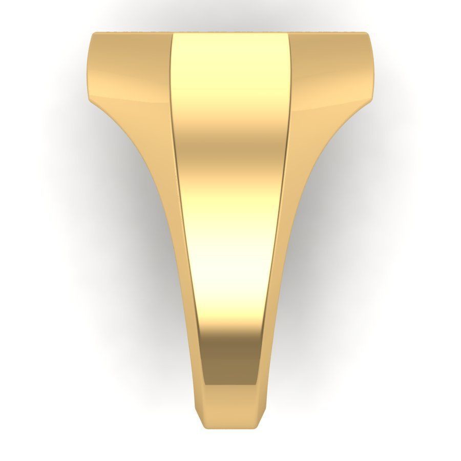 Signet rings set OCTAGON top 3D print model_6