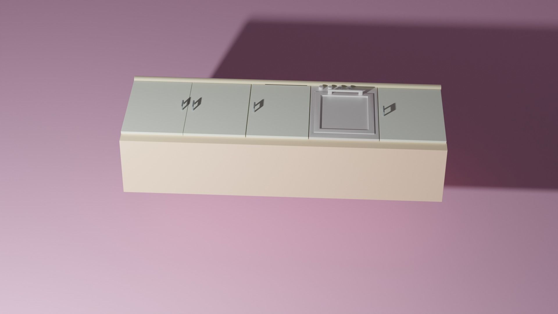 Kitchen counter 3D model_10