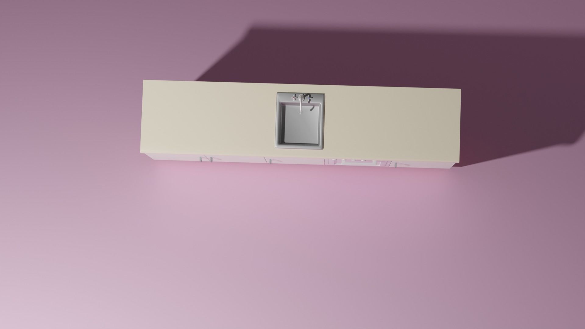 Kitchen counter 3D model_11