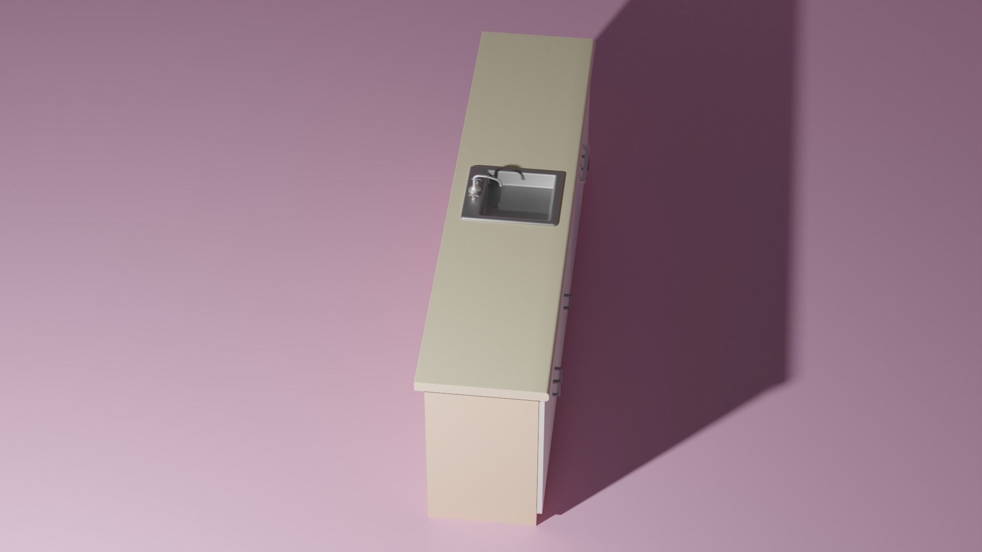 Kitchen counter 3D model_5