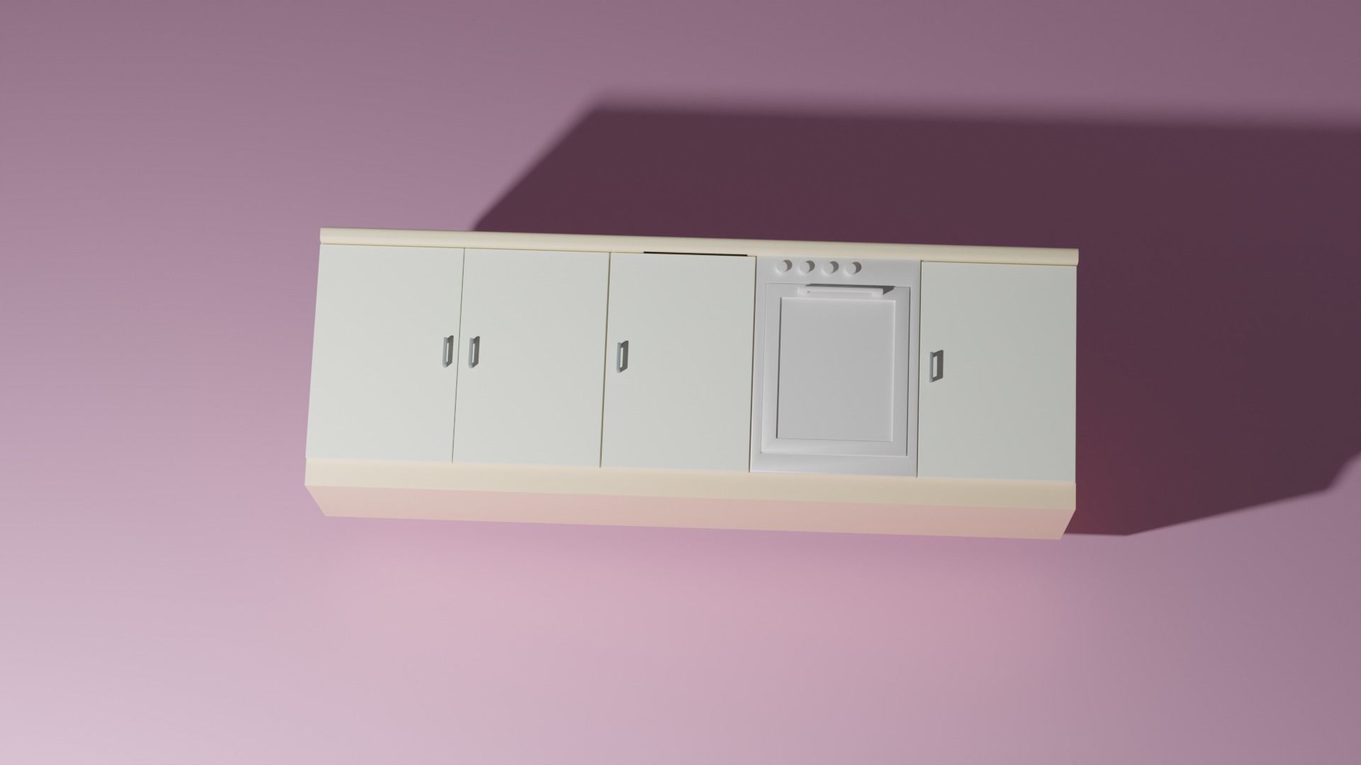 Kitchen counter 3D model_9