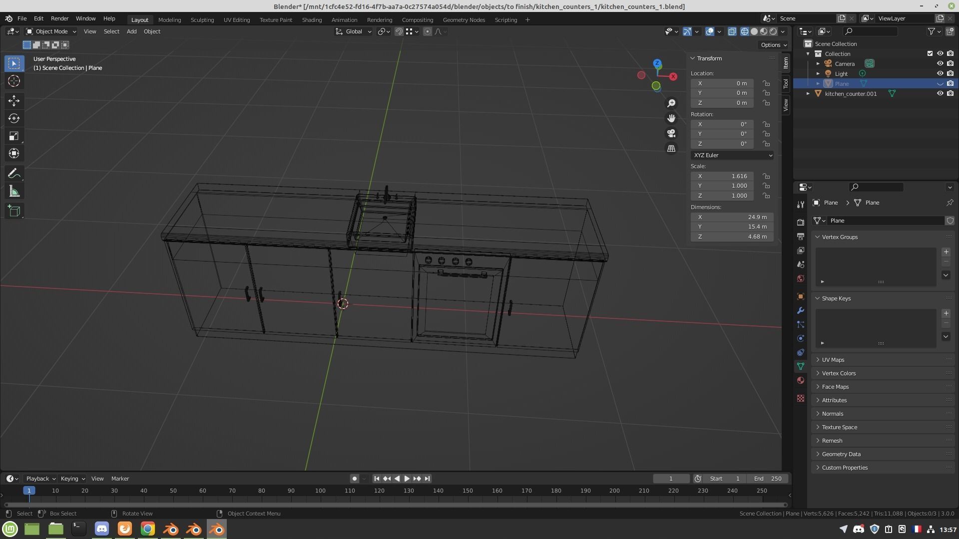 Kitchen counter 3D model_12