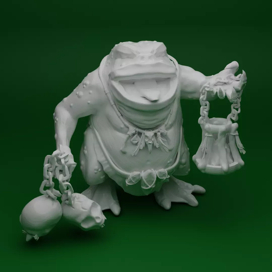 Bullywug Shaman 3D print model_0