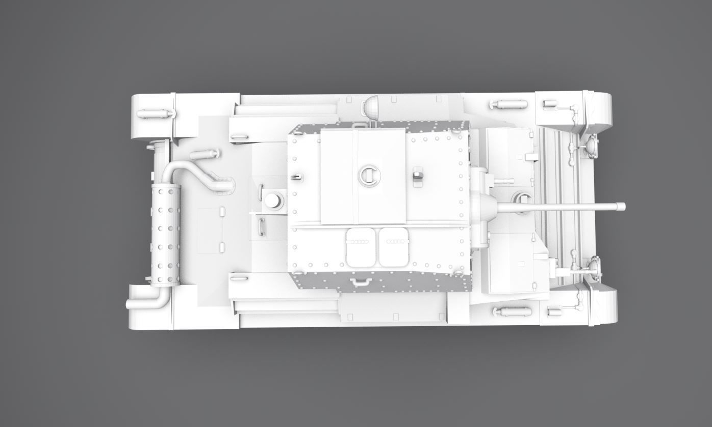 A10 Cruiser Tank scale model 3D print model_3