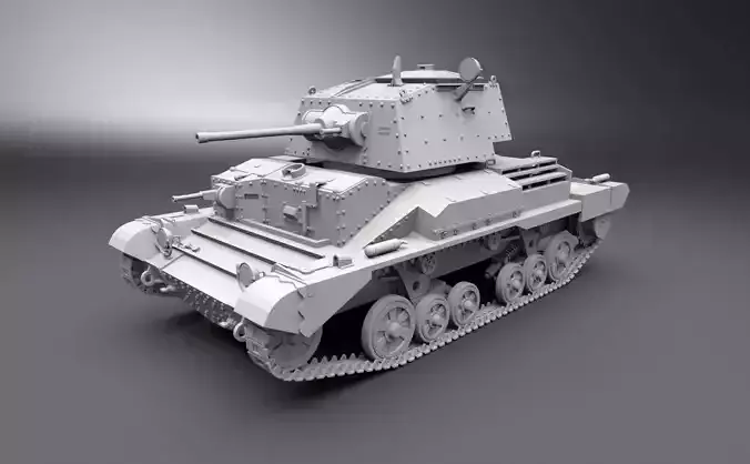 A10 Cruiser Tank scale model 3D print model