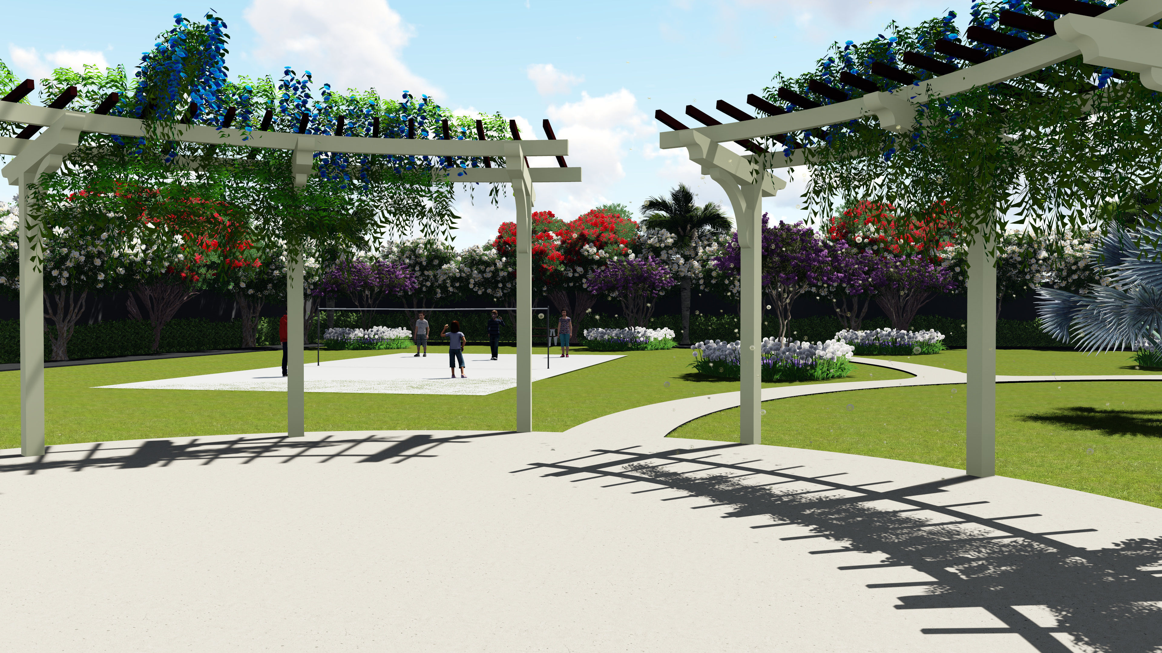 Landscape garden plan 3D model_9