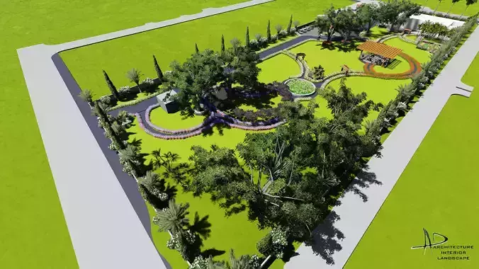 Landscape garden plan