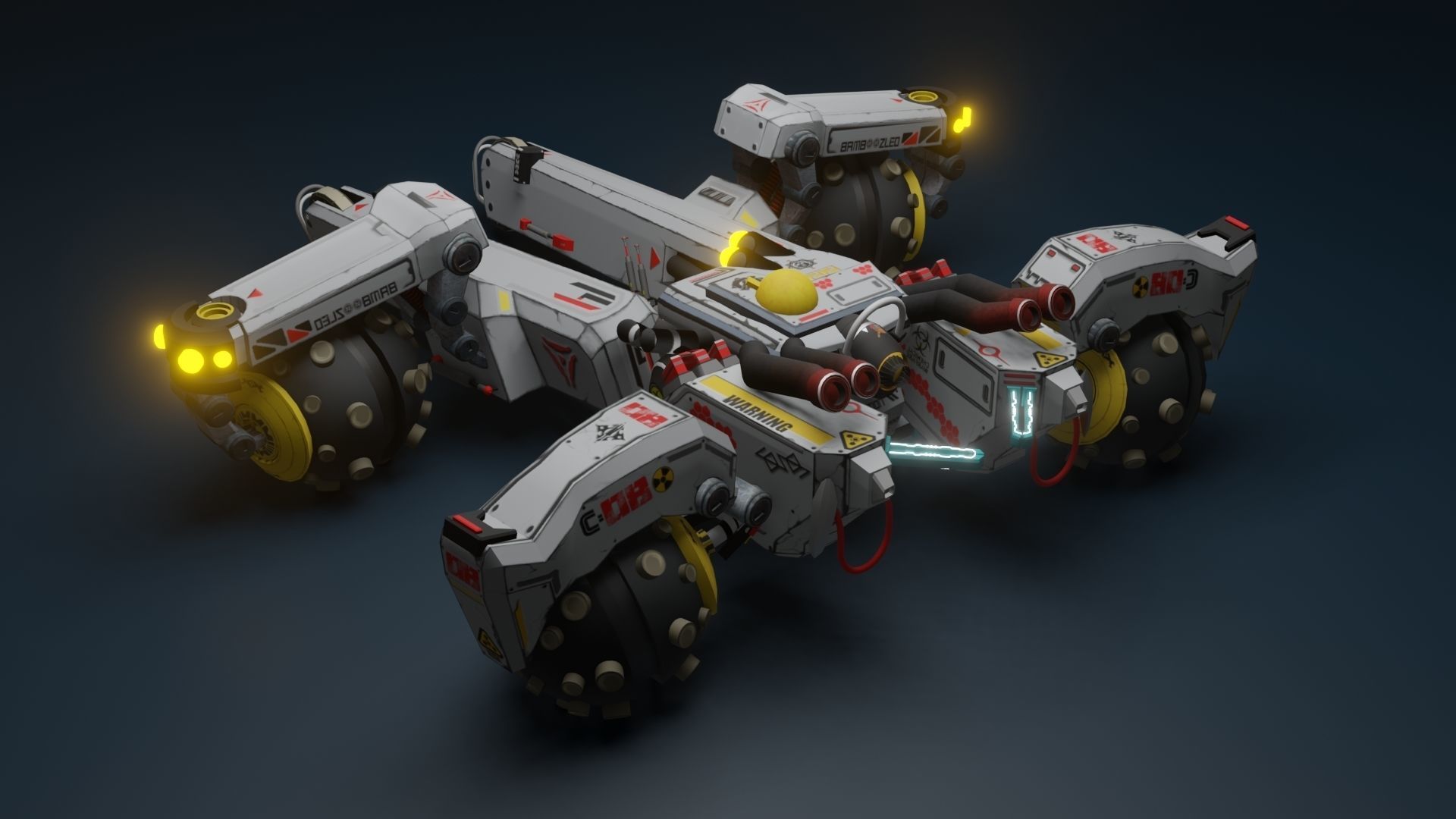 Sci Fi concept car 3D model_48