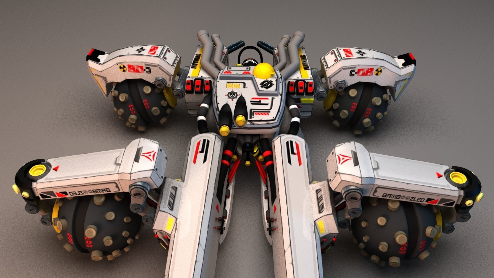 Sci Fi concept car 3D model_8