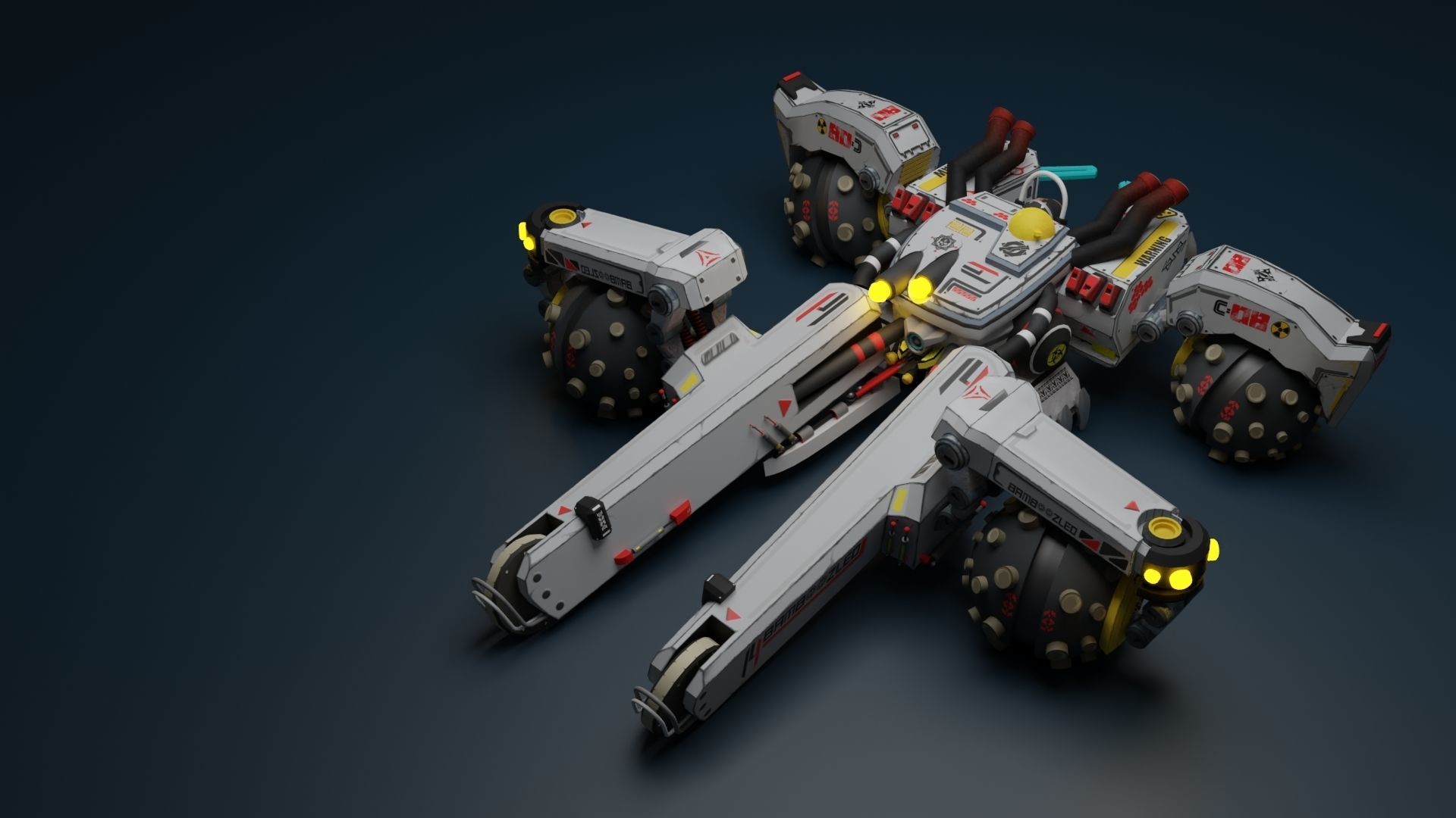 Sci Fi concept car 3D model_5