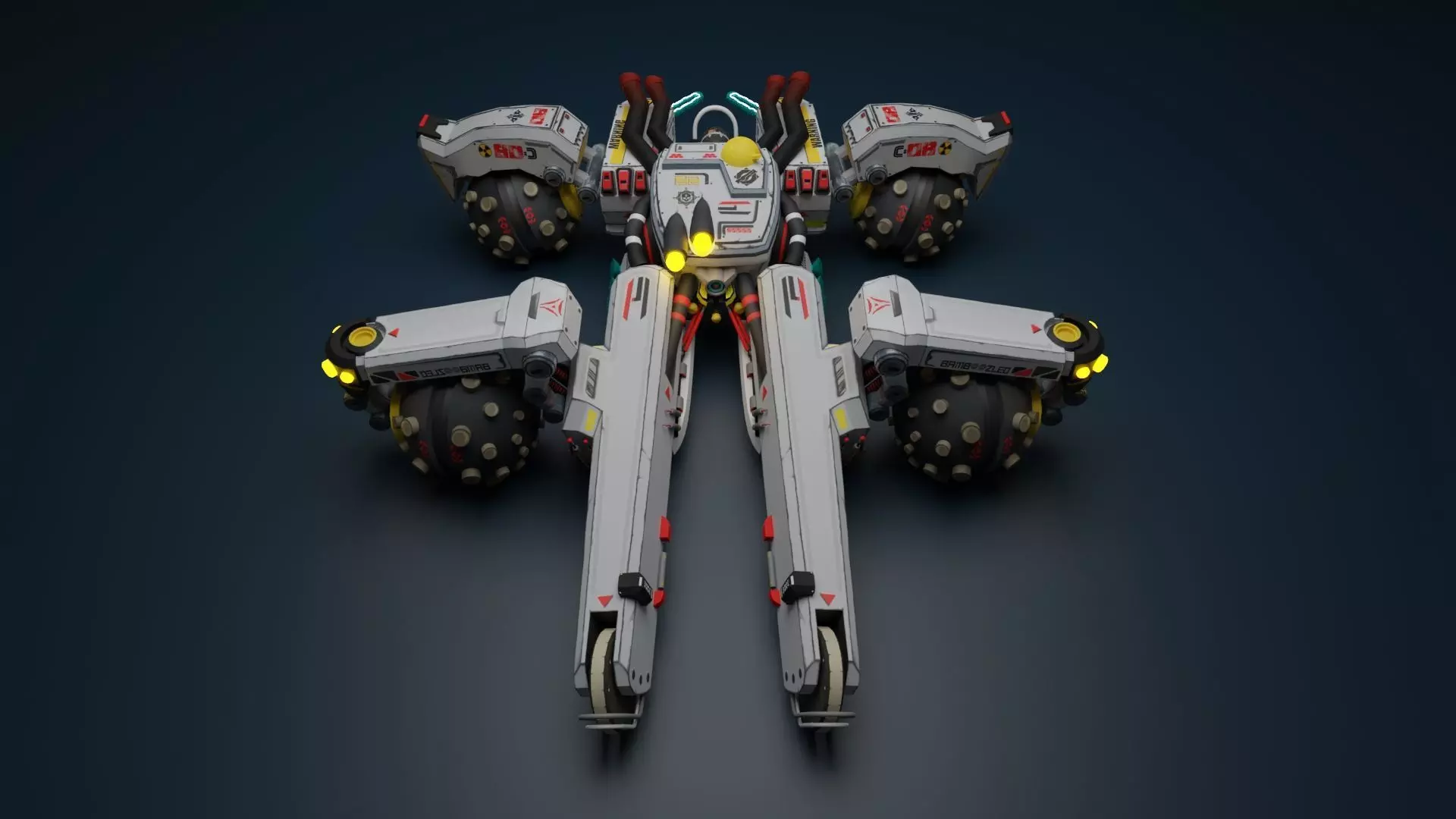 Sci Fi concept car 3D model_0