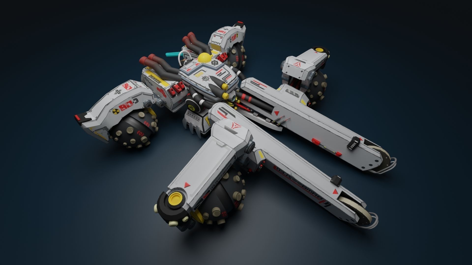 Sci Fi concept car 3D model_1