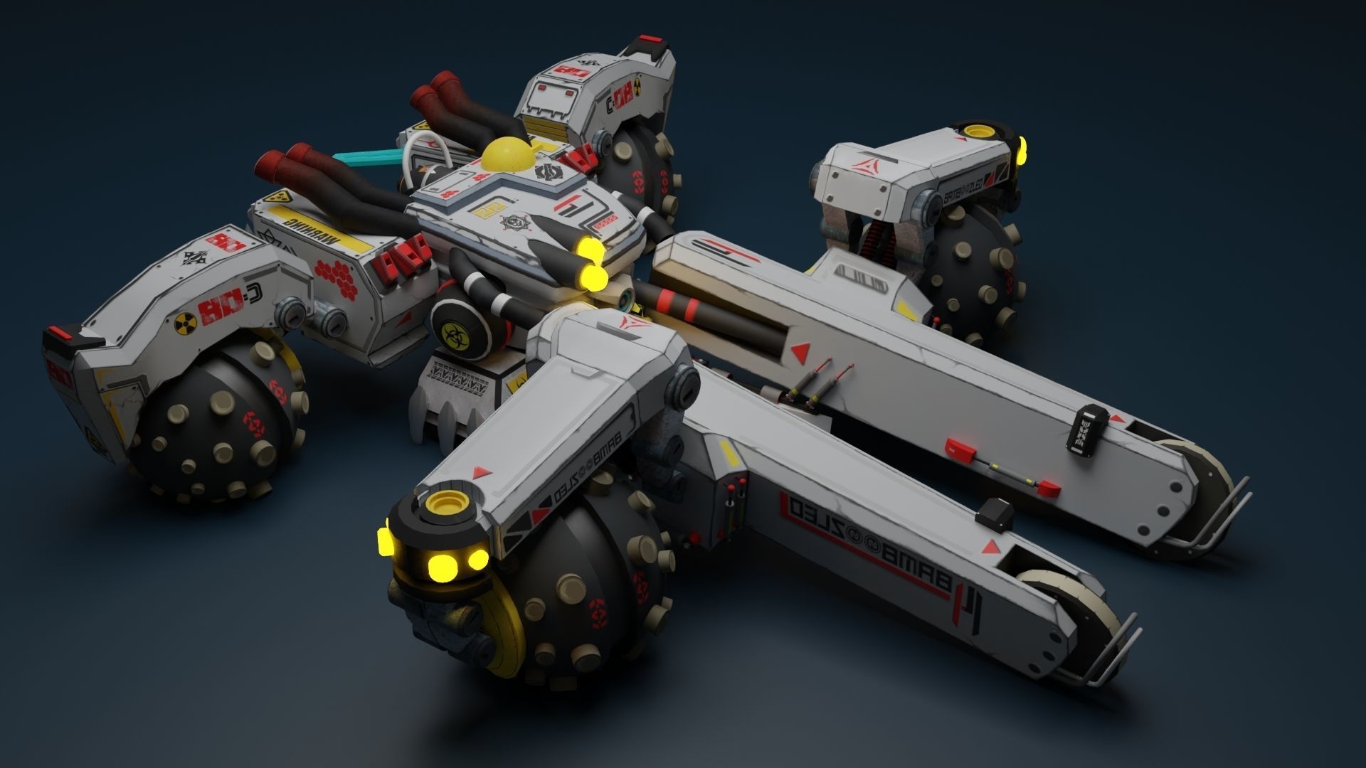 Sci Fi concept car 3D model_6