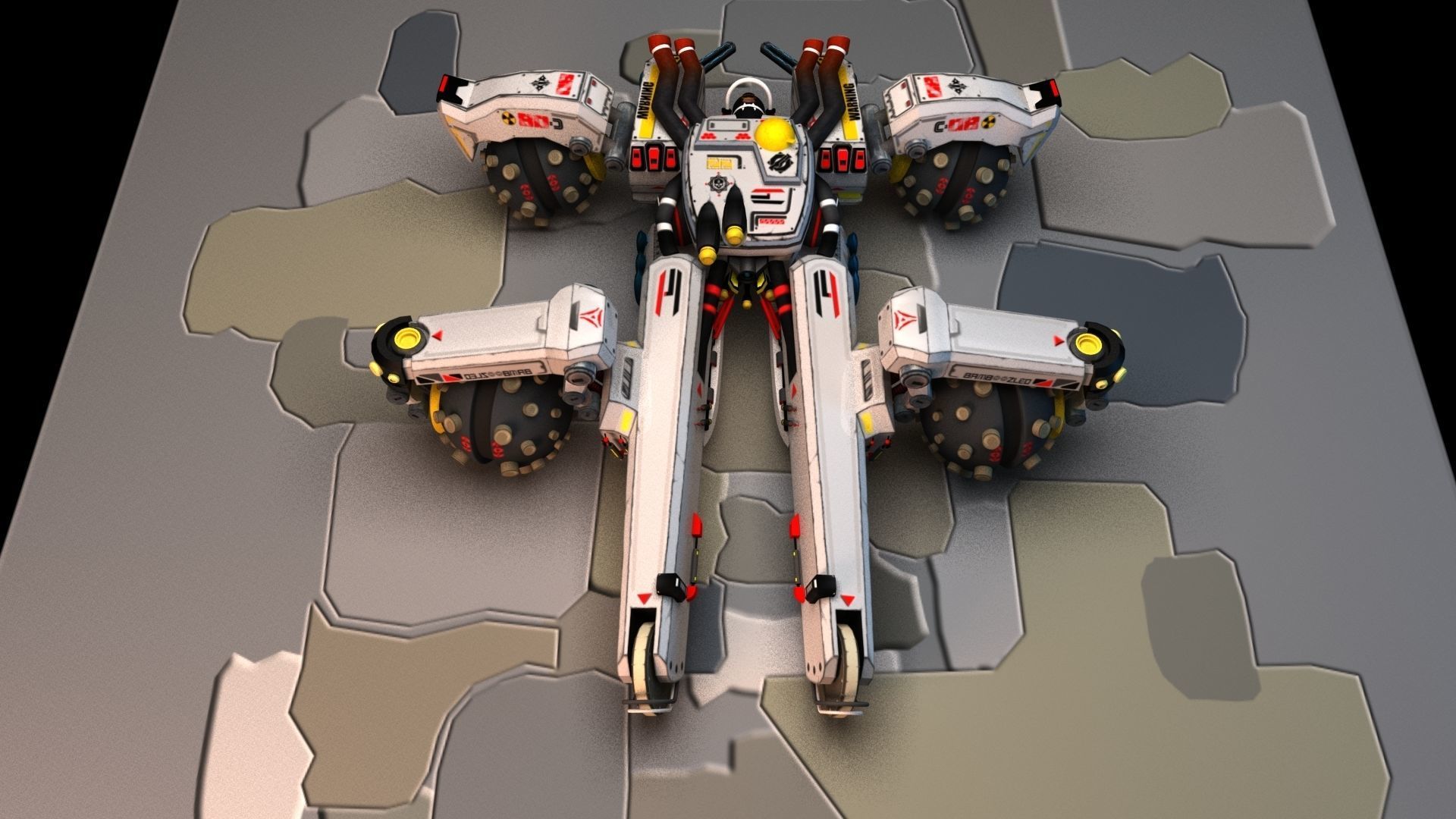 Sci Fi concept car 3D model_3